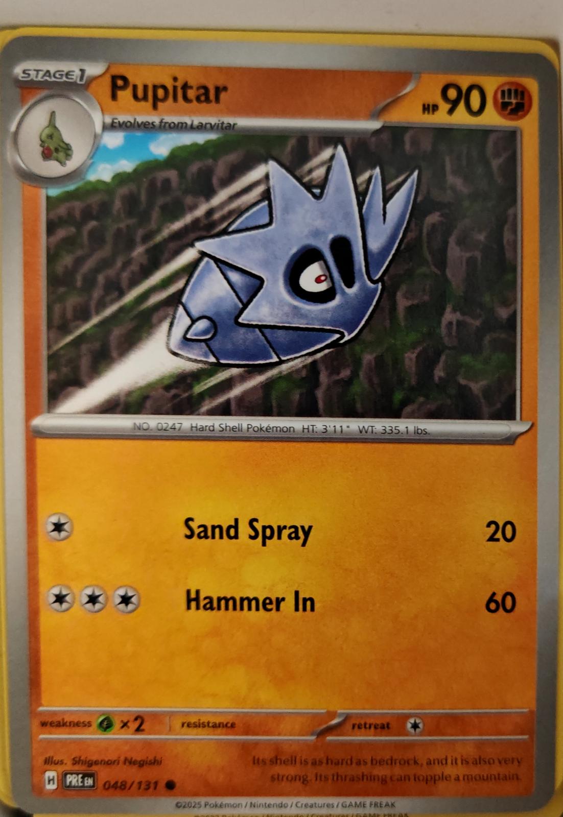 Pupitar - 048/131 - - PRISMATIC EVOLUTIONS - Pokemon - Common | AA23-55