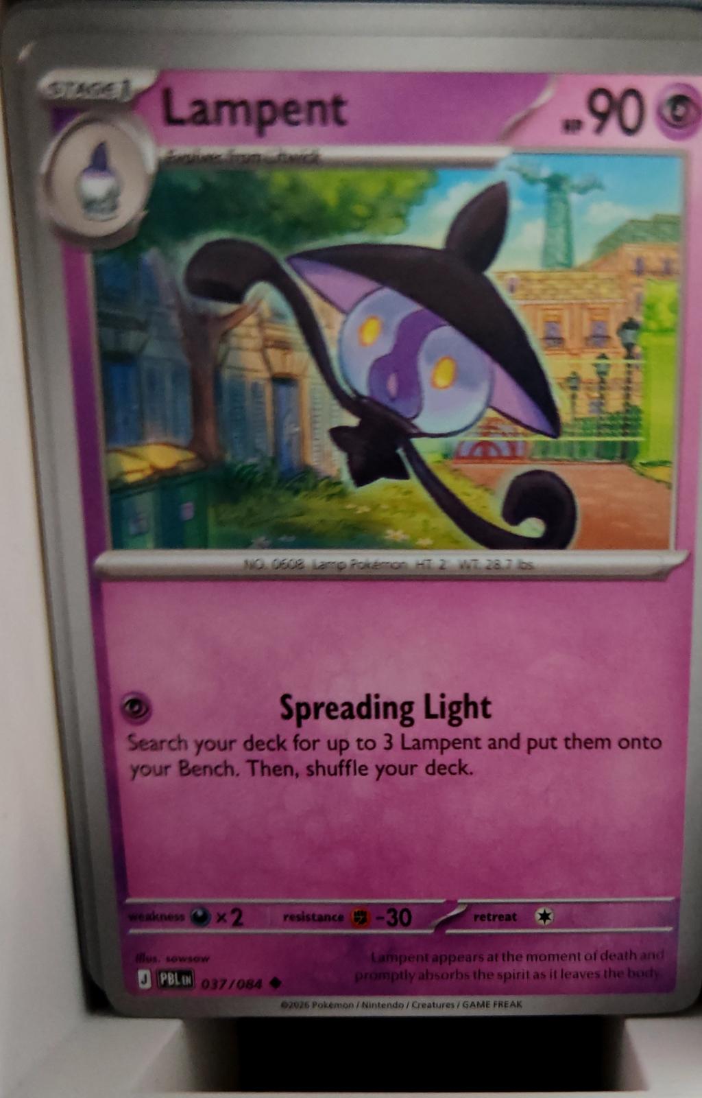 Lampent - 037/084 - - PITCH BLACK - Pokemon - Uncommon | AA39-90