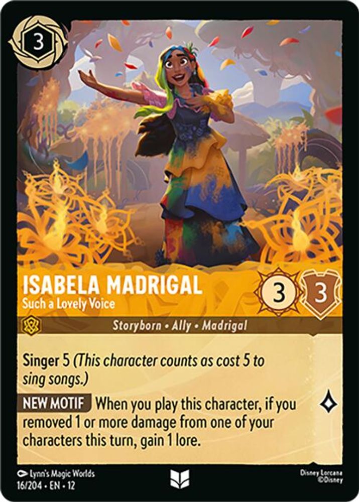 Isabela Madrigal - Such a Lovely Voice - 16/204 - - WILDS UNKNOWN - Lorcana - | LAA02-58
