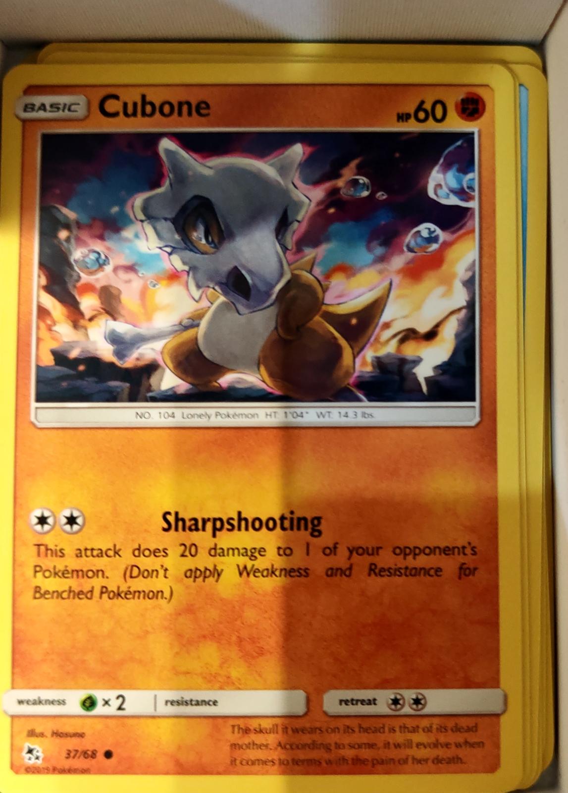 Cubone - 37/68 - - HIDDEN FATES - Pokemon - Common | AA71-13