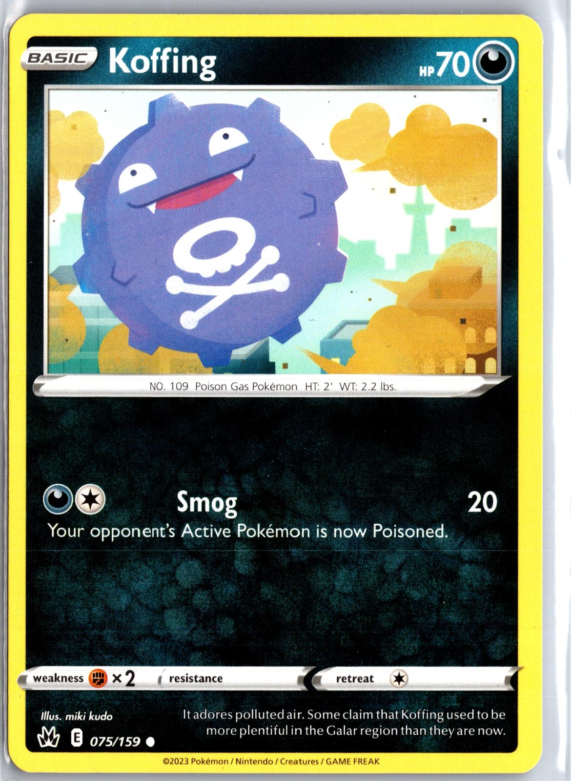 Koffing - 075/159 - - CROWN ZENITH - Pokemon - Common | AA99-30