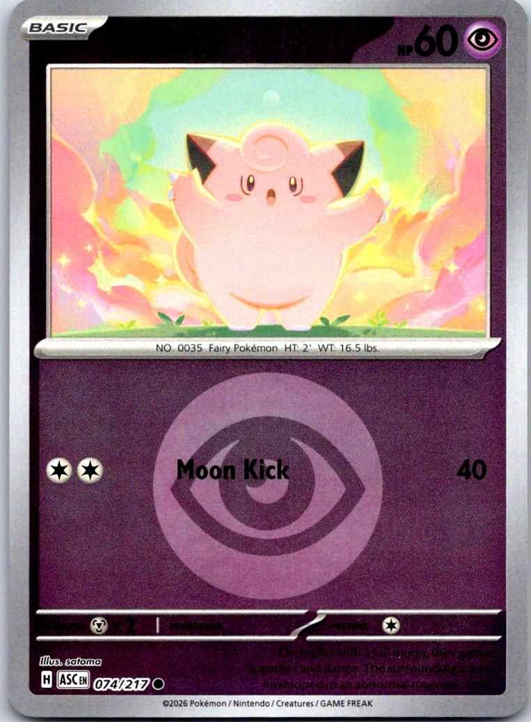 Clefairy (Energy Symbol Pattern) - 074/217 - Reverse Holo - ASCENDED HEROES - Pokemon - | AA131-34