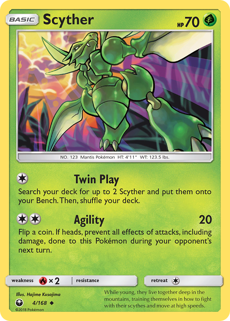 Scyther - 4/168 - - CELESTIAL STORM - Pokemon - Uncommon | AA73-18