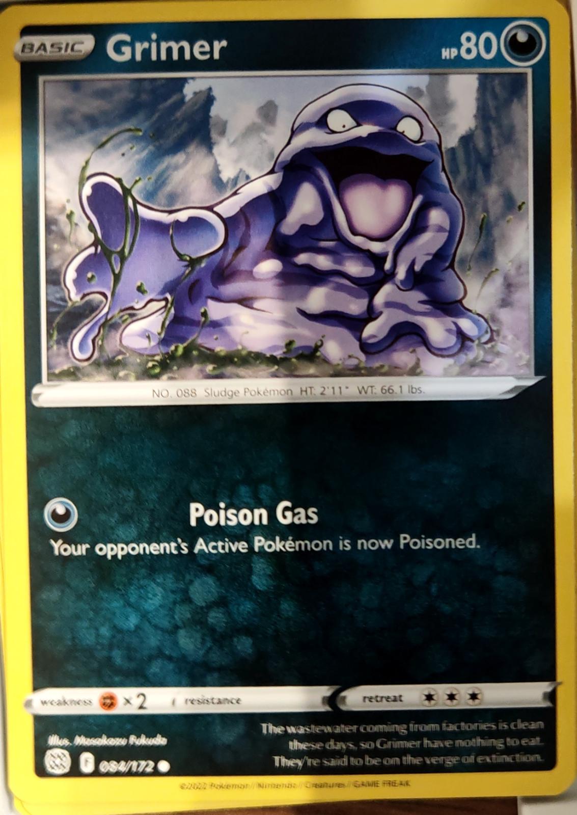 Grimer - 084/172 - - BRILLIANT STARS - Pokemon - Common | AA66-8