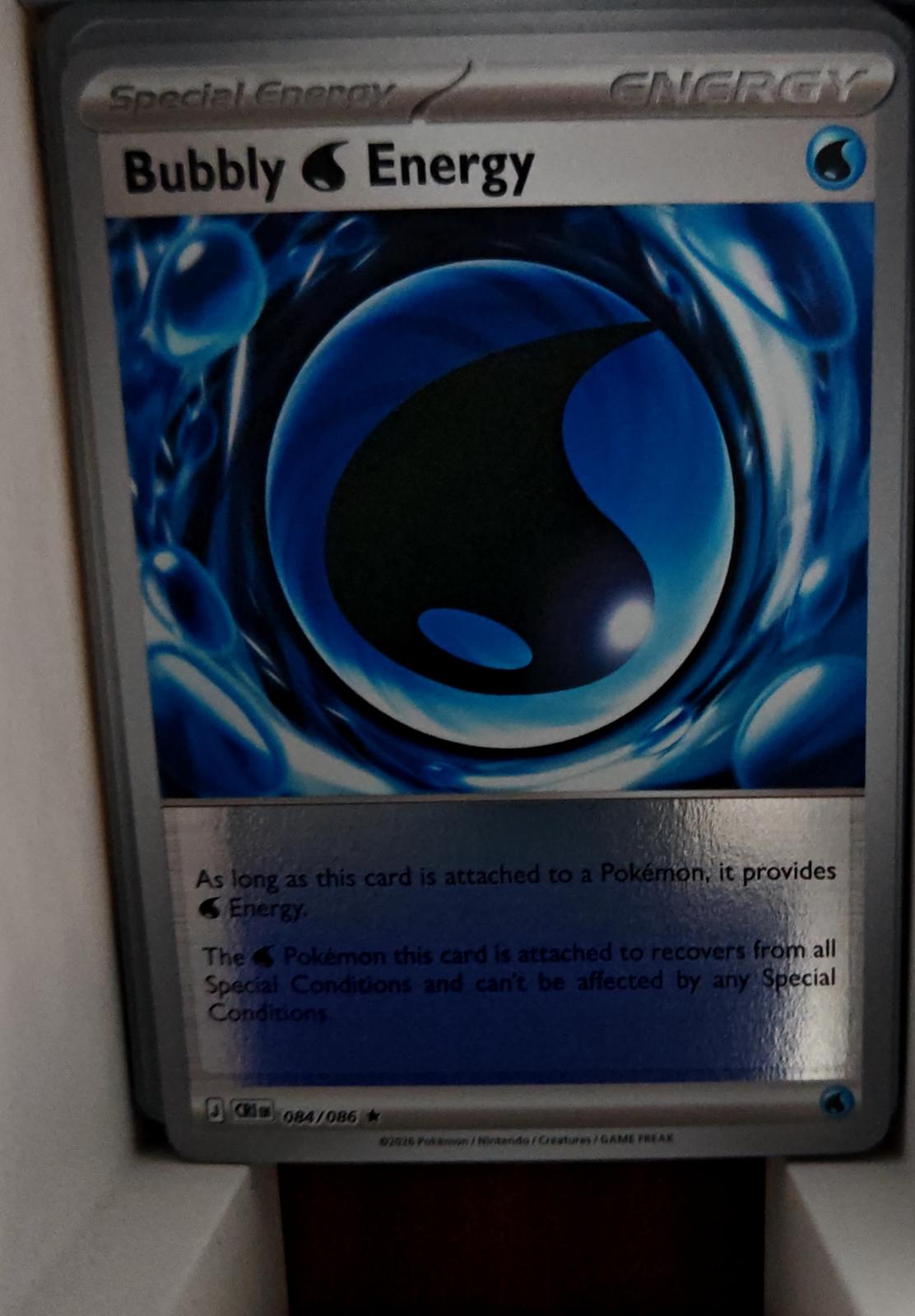 Bubbly W Energy - 084/086 - Reverse Holo - CHAOS RISING - Pokemon - | AA44-31