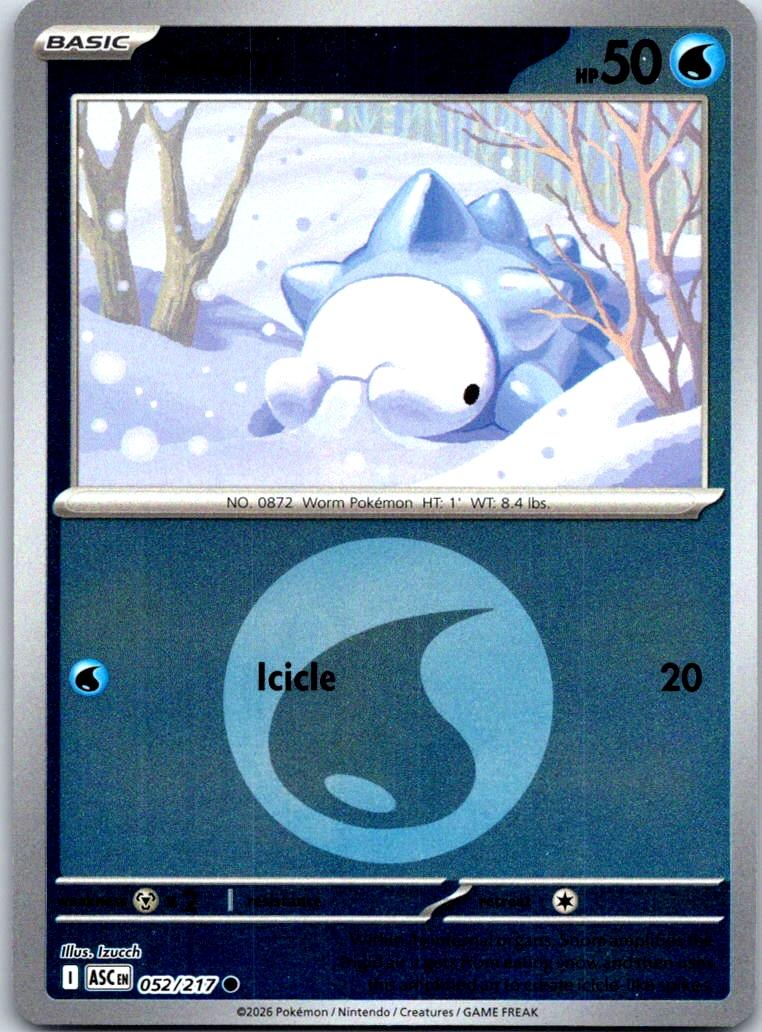 Snom (Energy Symbol Pattern) - 052/217 - Reverse Holo - ASCENDED HEROES - Pokemon - | AA124-15