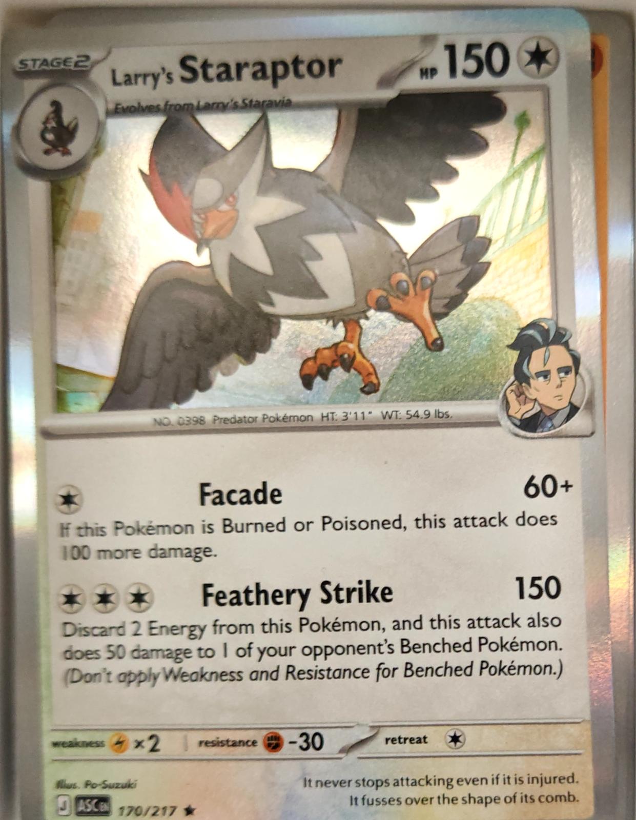 Larry's Staraptor - 170/217 - Holo - ASCENDED HEROES - Pokemon - Rare | AA13-17