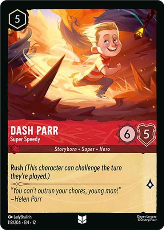 Dash Parr - Super Speedy - 118/204 - - WILDS UNKNOWN - Lorcana - | LAA01-96