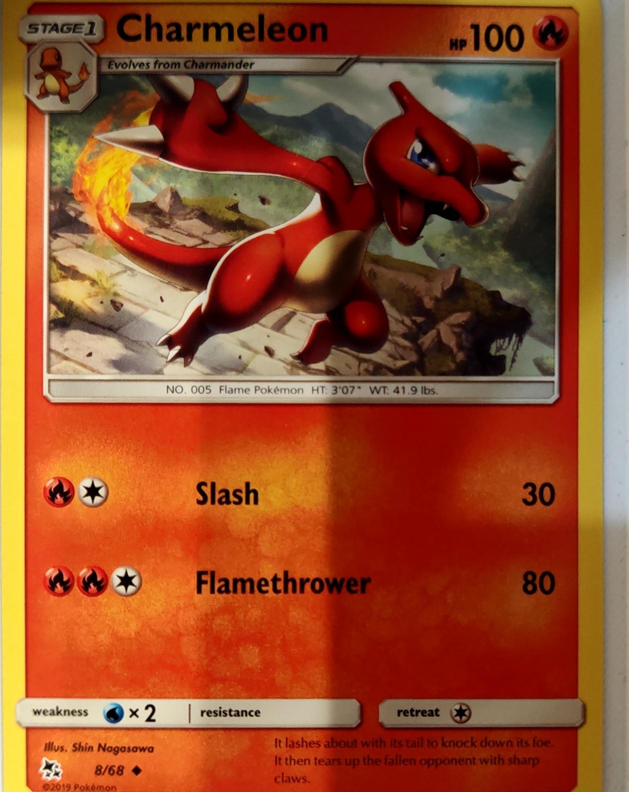 Charmeleon - 8/68 - - HIDDEN FATES - Pokemon - Uncommon | AA68-1