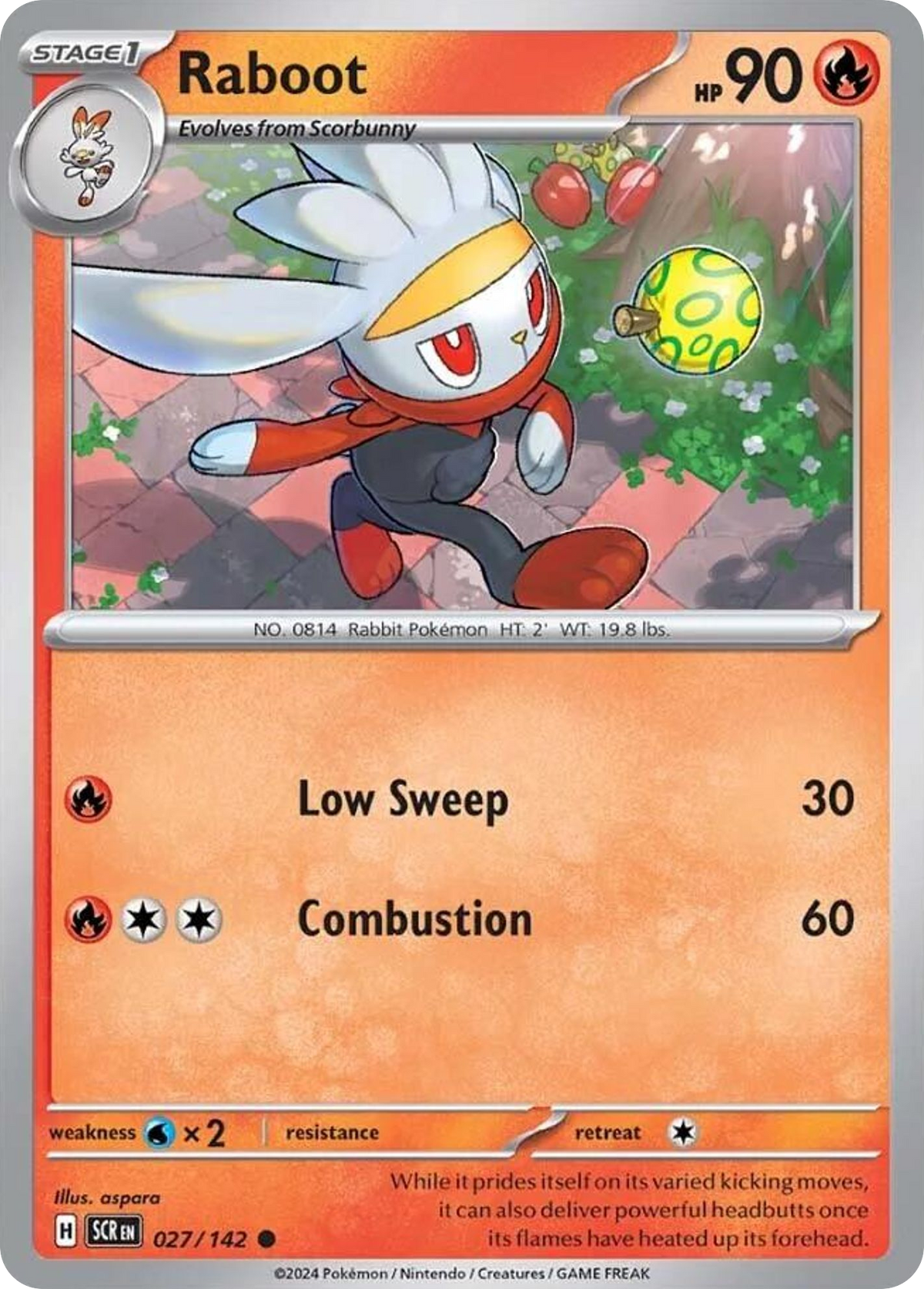 Raboot - 27/142 - - STELLAR CROWN - Pokemon - Common | AA05-68