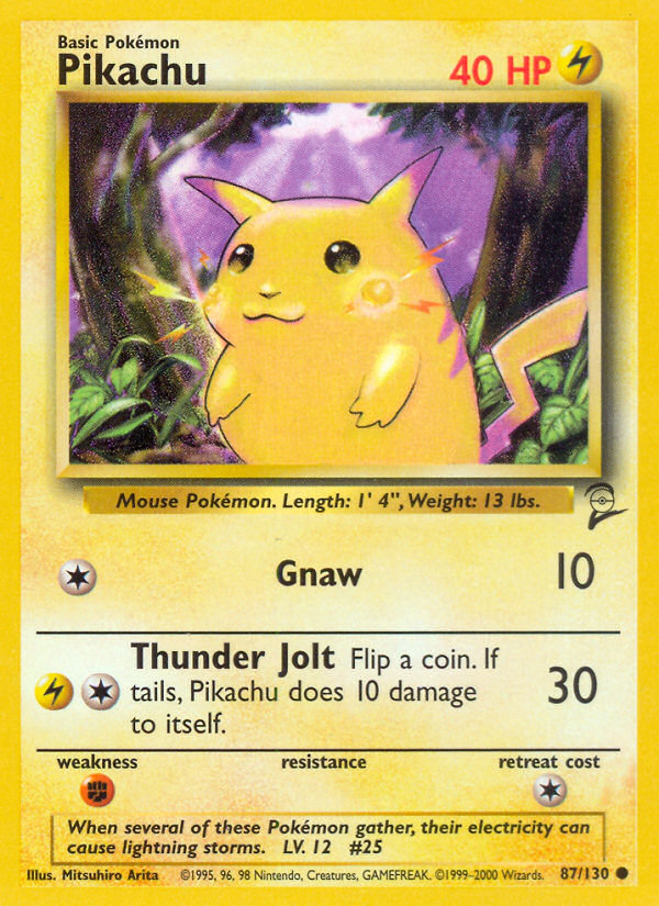 Pikachu - 87/130 - - BASE SET 2 - Pokemon - Common | AA114-23