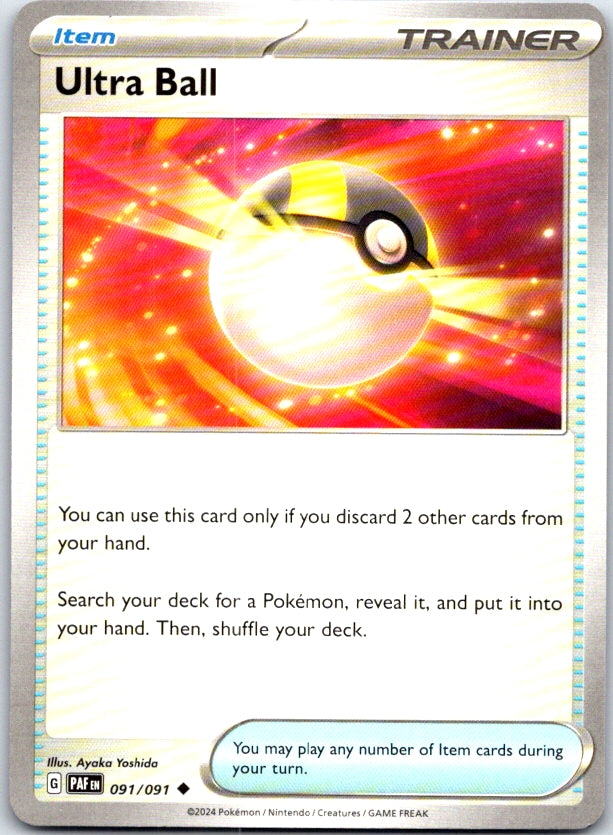 Ultra Ball - 091/091 - - PALDEAN FATES - Pokemon - Uncommon | AC22-8