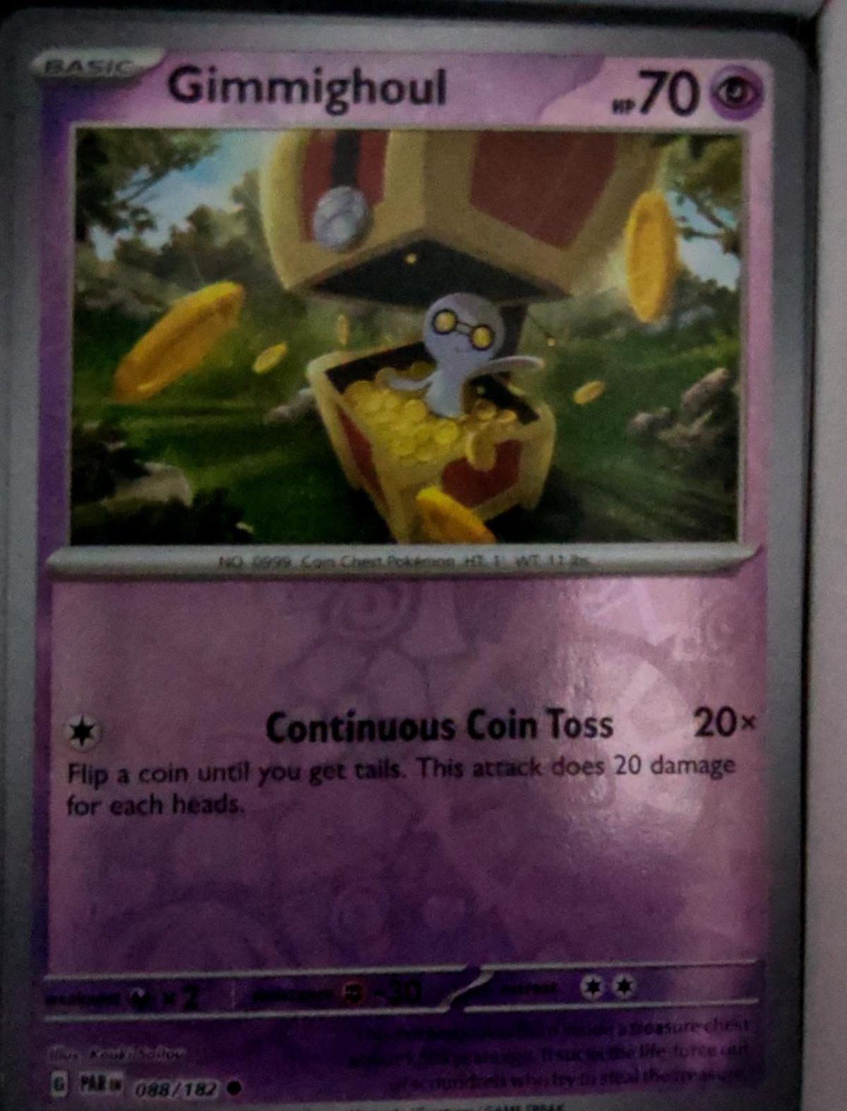 Gimmighoul - 088/182 - Reverse Holo - PARADOX RIFT - Pokemon - Common | AA49-18