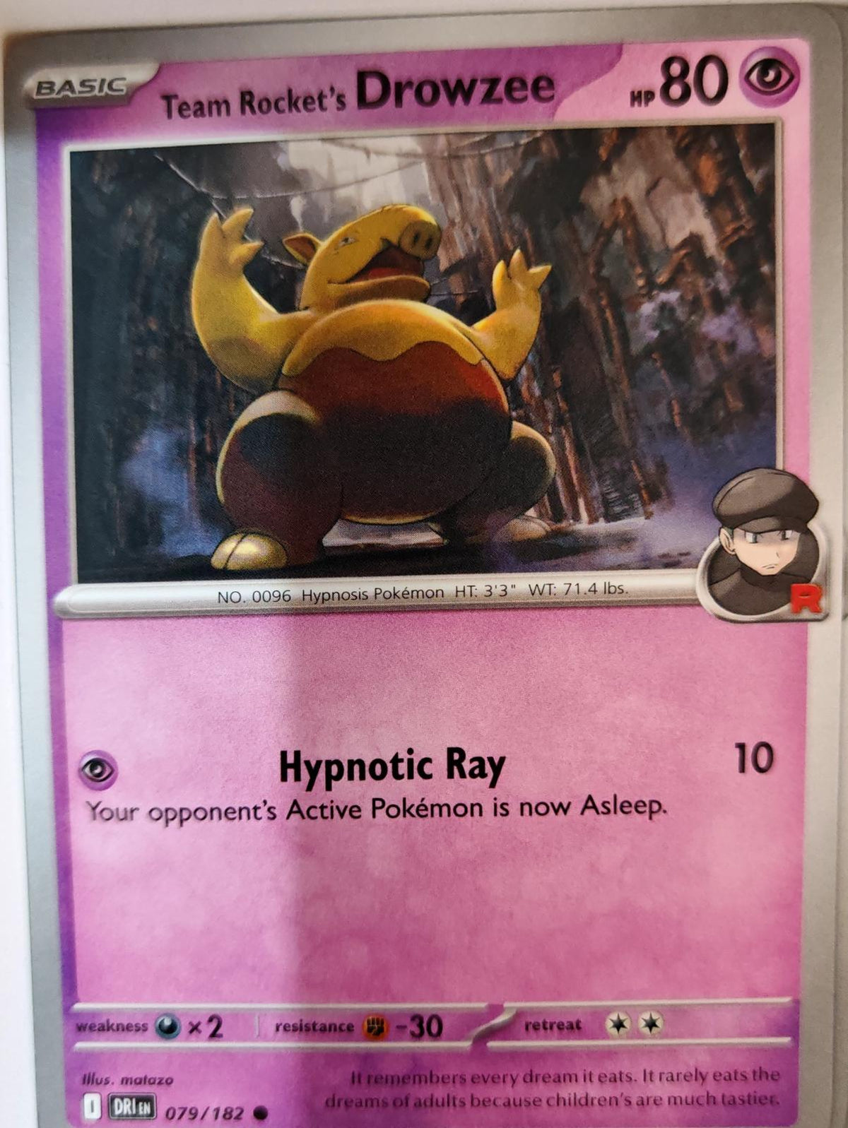 Team Rocket's Drowzee - 079/182 - - DESTINED RIVALS - Pokemon - Common | AA07-72