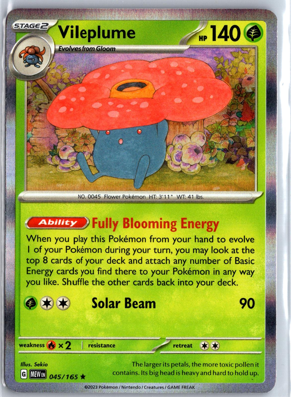 Vileplume - 045/165 - Holo - 151 - Pokemon - Rare | AB05-36