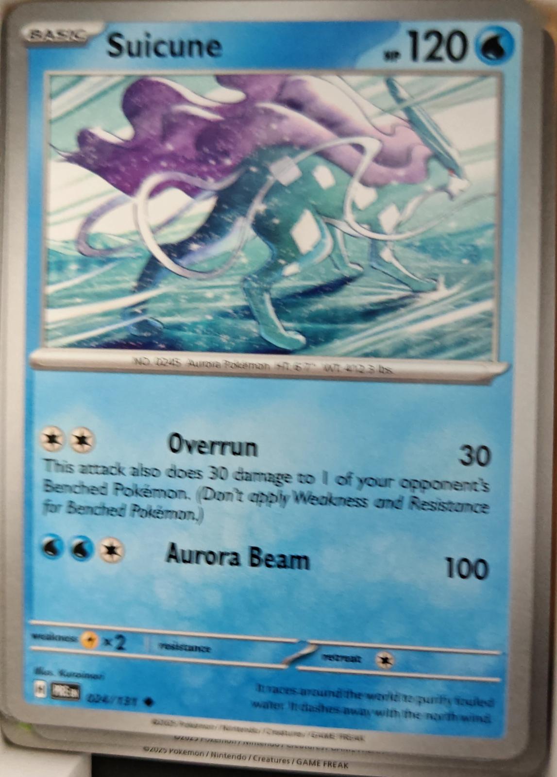 Suicune - 024/131 - - PRISMATIC EVOLUTIONS - Pokemon - Uncommon | AA27-27
