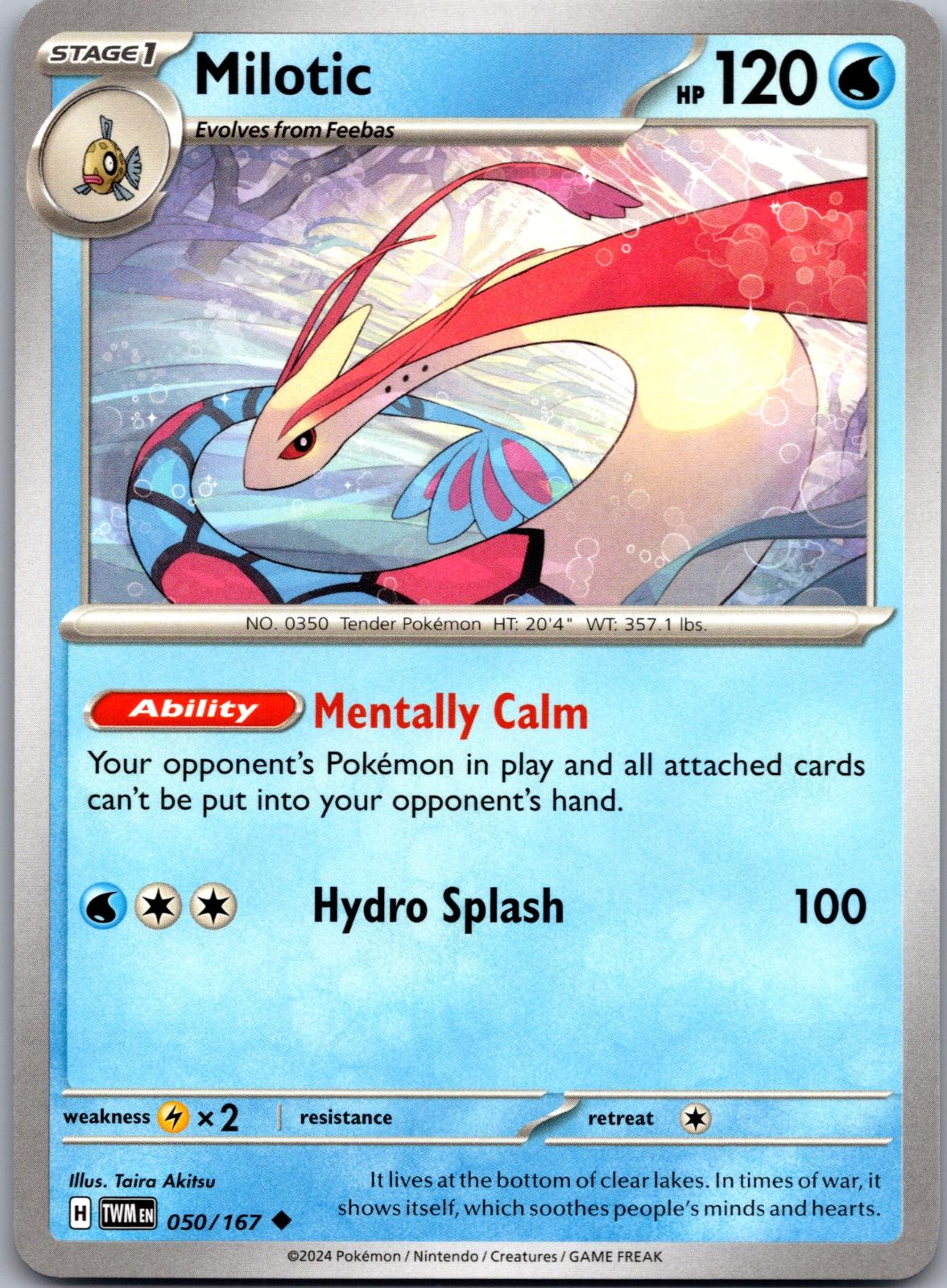 Milotic - 050/167 - - TWILIGHT MASQUERADE - Pokemon - Uncommon | AA85-21