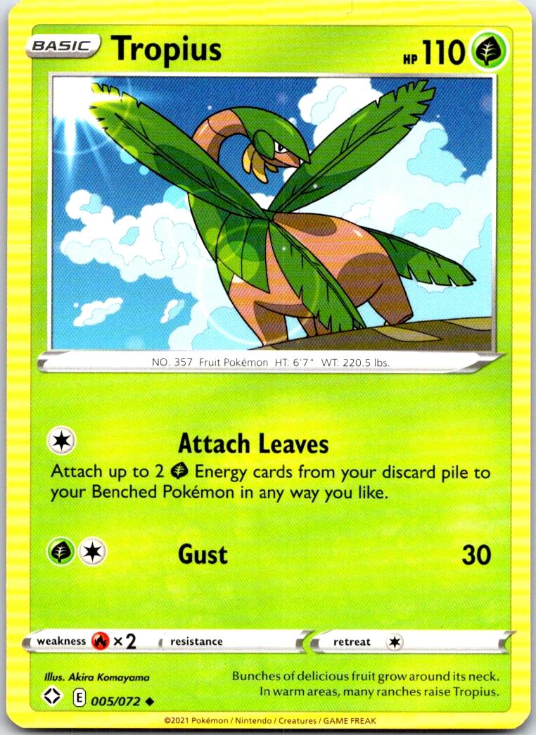 Tropius - 005/072 - - SHINING FATES - Pokemon - Uncommon | AB96-19
