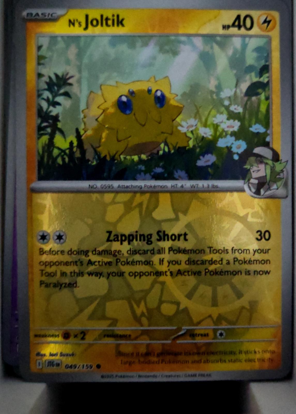 N's Joltik - 049/159 - Reverse Holo - JOURNEY TOGETHER - Pokemon - | AA49-93