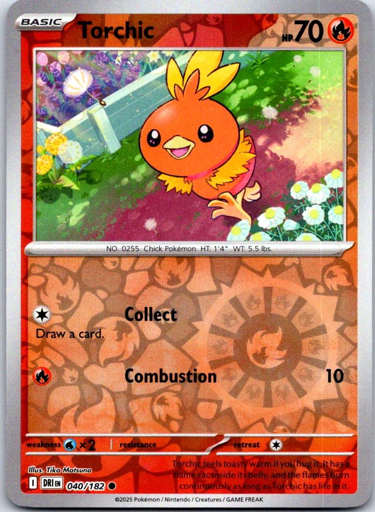 Torchic - 040/182 - Reverse Holo - DESTINED RIVALS - Pokemon - Common | AA128-41