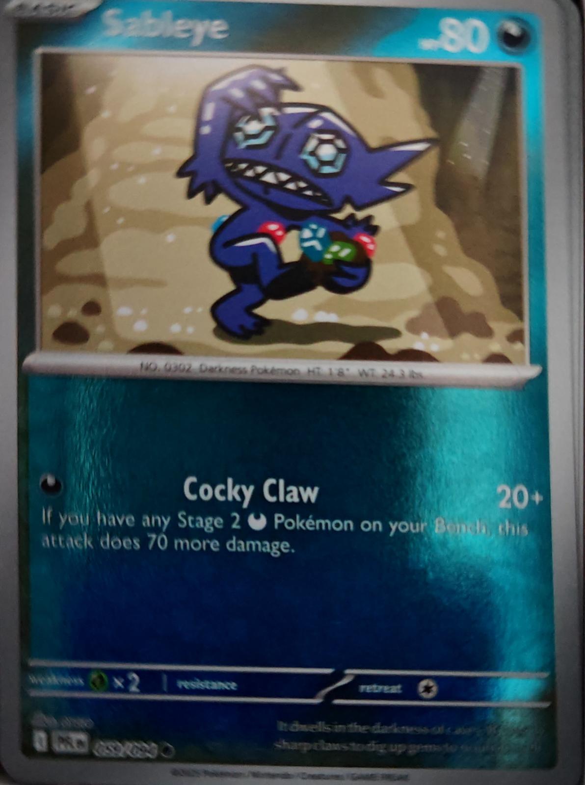 Sableye - 059/094 - Reverse Holo - PHANTASMAL FLAMES - Pokemon - | AA56-36