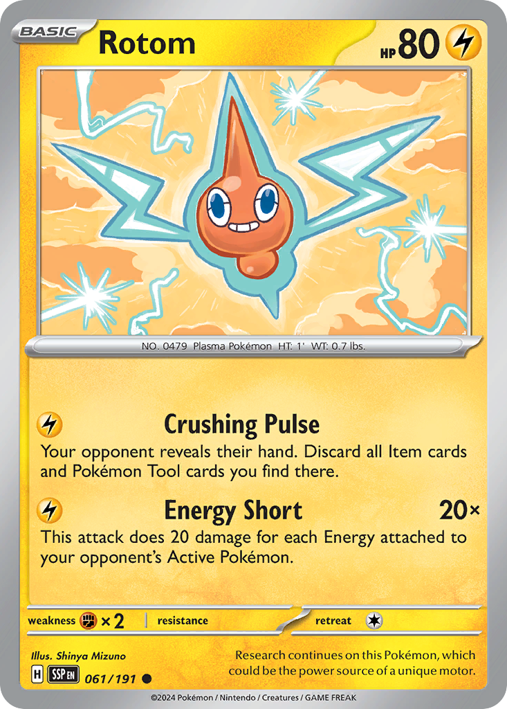 Rotom - 061/191 - - SURGING SPARKS - Pokemon - Common | AA48-45