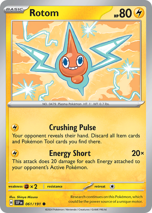 Rotom - 061/191 - - SURGING SPARKS - Pokemon - Common | AA48-45