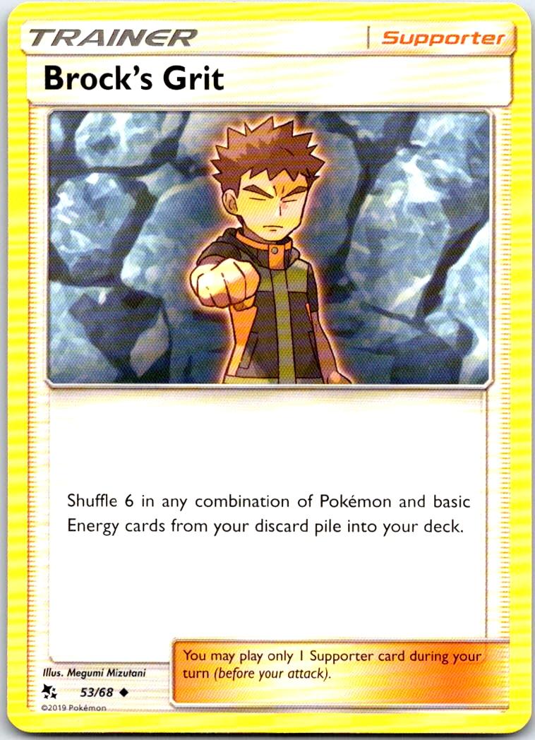 Brock's Grit - 53/68 - - HIDDEN FATES - Pokemon - Uncommon | AB22-2