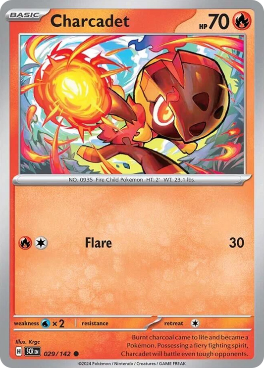 Charcadet - 29/142 - Reverse Holo - STELLAR CROWN - Pokemon - Common | AA04-45