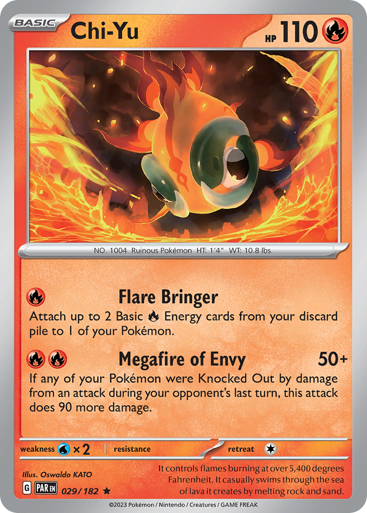 Chi-Yu - 029/182 - Reverse Holo - PARADOX RIFT - Pokemon - Rare | AA04-89