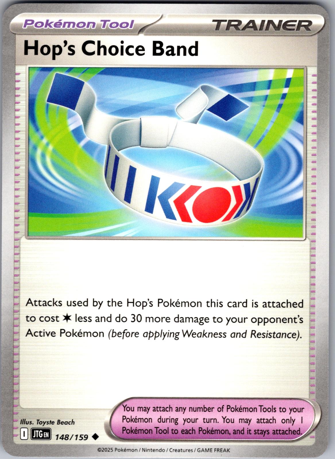 Hop's Choice Band - 148/159 - - JOURNEY TOGETHER - Pokemon - Uncommon | AA77-4