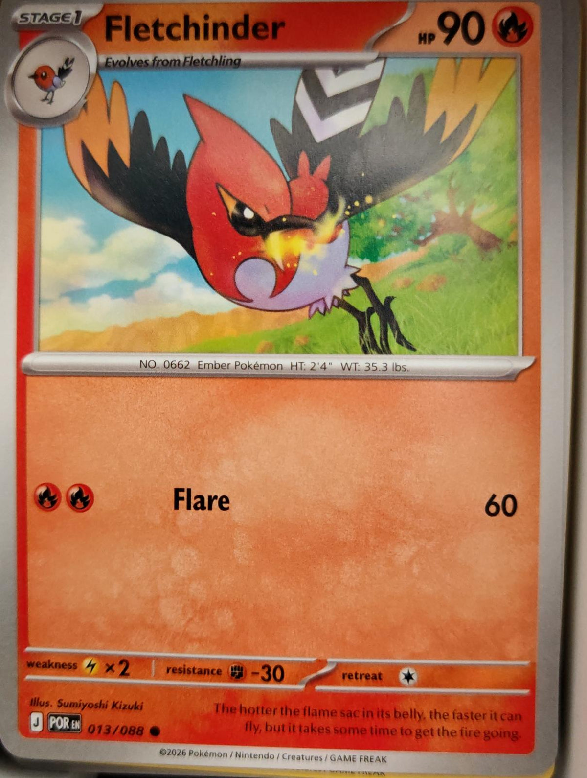 Fletchinder - 013/088 - - PERFECT ORDER - Pokemon - Common | AA03-77