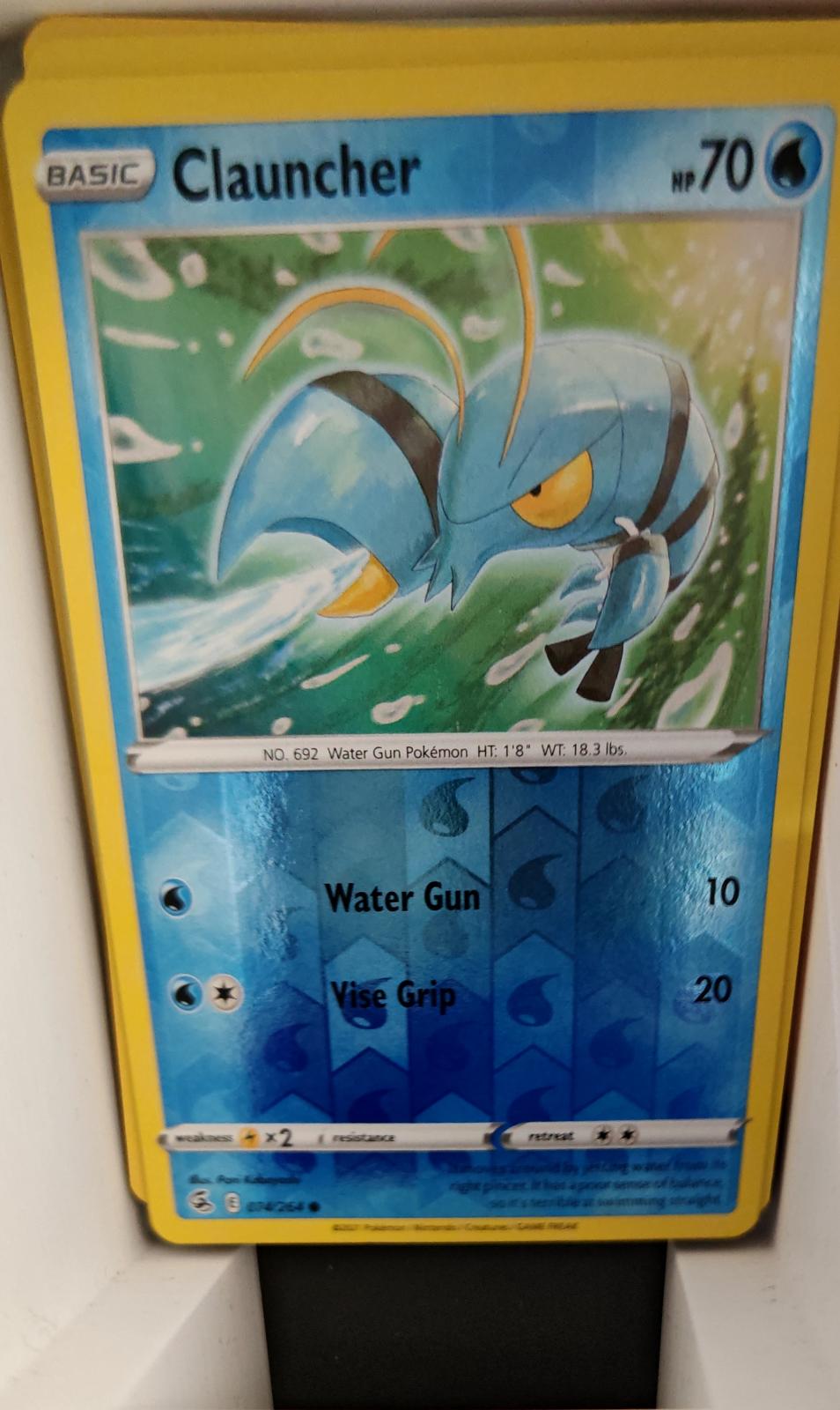 Clauncher - 074/264 - Reverse Holo - FUSION STRIKE - Pokemon - Common | AA22-25