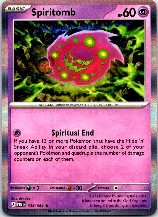 Spiritomb - 035/084 - Holo - PITCH BLACK - Pokemon - Rare | AB99-42