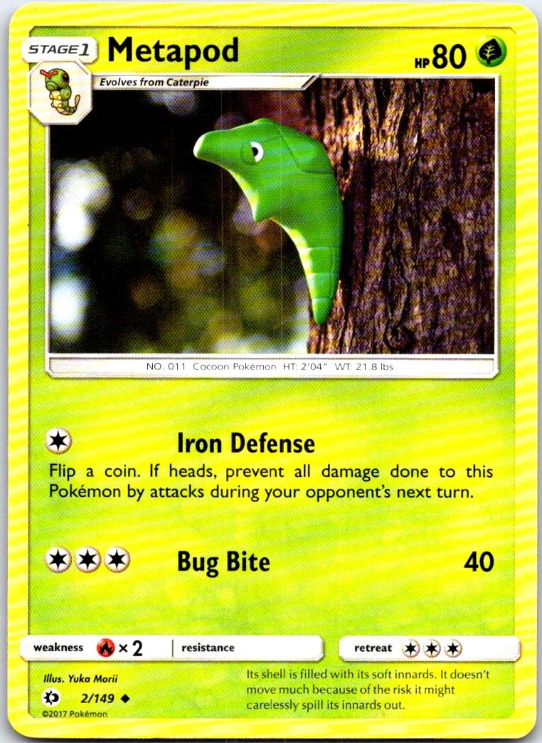 Metapod - 2/149 - - SM BASE SET - Pokemon - Uncommon | AB65-3