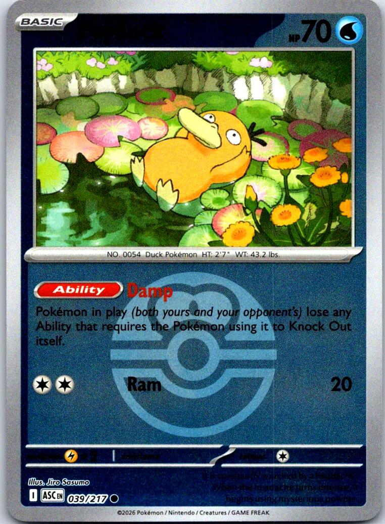 Psyduck (Love Ball) - 039/217 - Reverse Holo - ASCENDED HEROES - Pokemon - | AB02-12