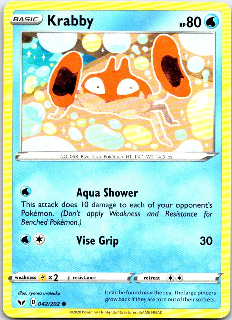 Krabby - 042/202 - - SWORD & SHIELD - Pokemon - Common | AB74-20