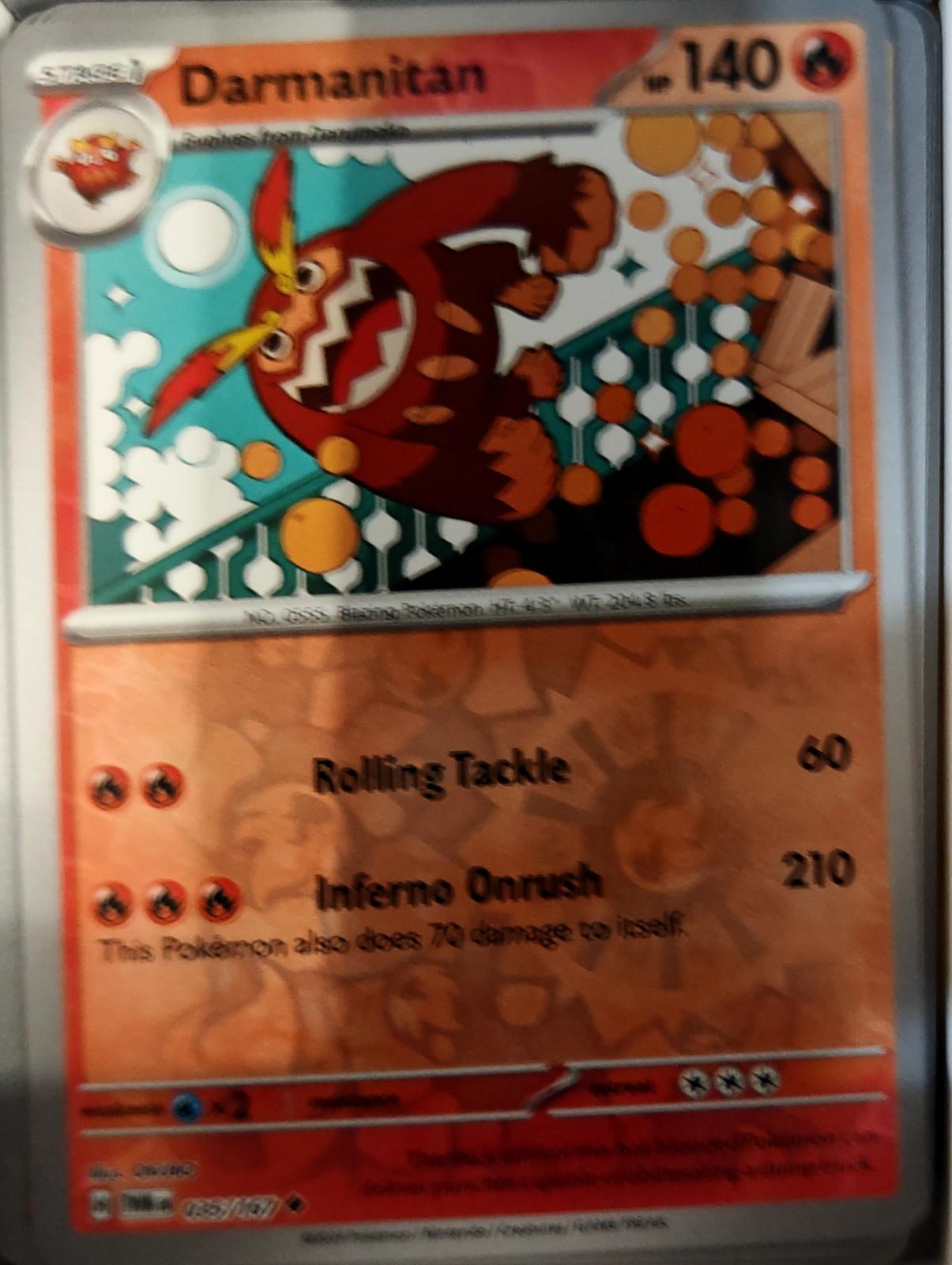 Darmanitan - 035/167 - Reverse Holo - TWILIGHT MASQUERADE - Pokemon - | AA75-23