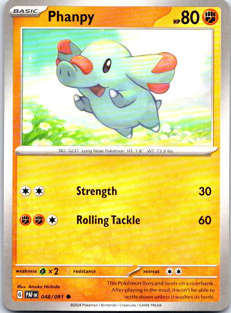 Phanpy - 048/091 - - PALDEAN FATES - Pokemon - Common | AB24-6