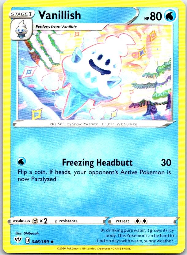 Vanillish - 046/189 - - DARKNESS ABLAZE - Pokemon - Uncommon | AC16-26