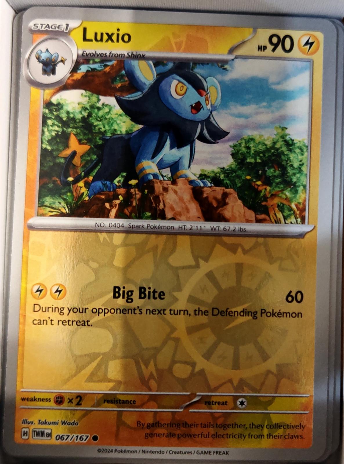 Luxio - 067/167 - Reverse Holo - TWILIGHT MASQUERADE - Pokemon - | AA75-19
