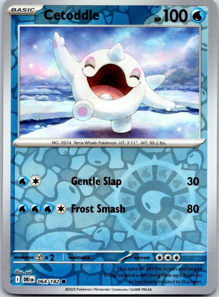 Cetoddle - 064/182 - Reverse Holo - DESTINED RIVALS - Pokemon - | AA123-22