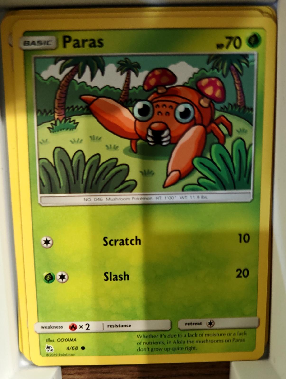Paras - 4/68 - - HIDDEN FATES - Pokemon - Common | AA71-9