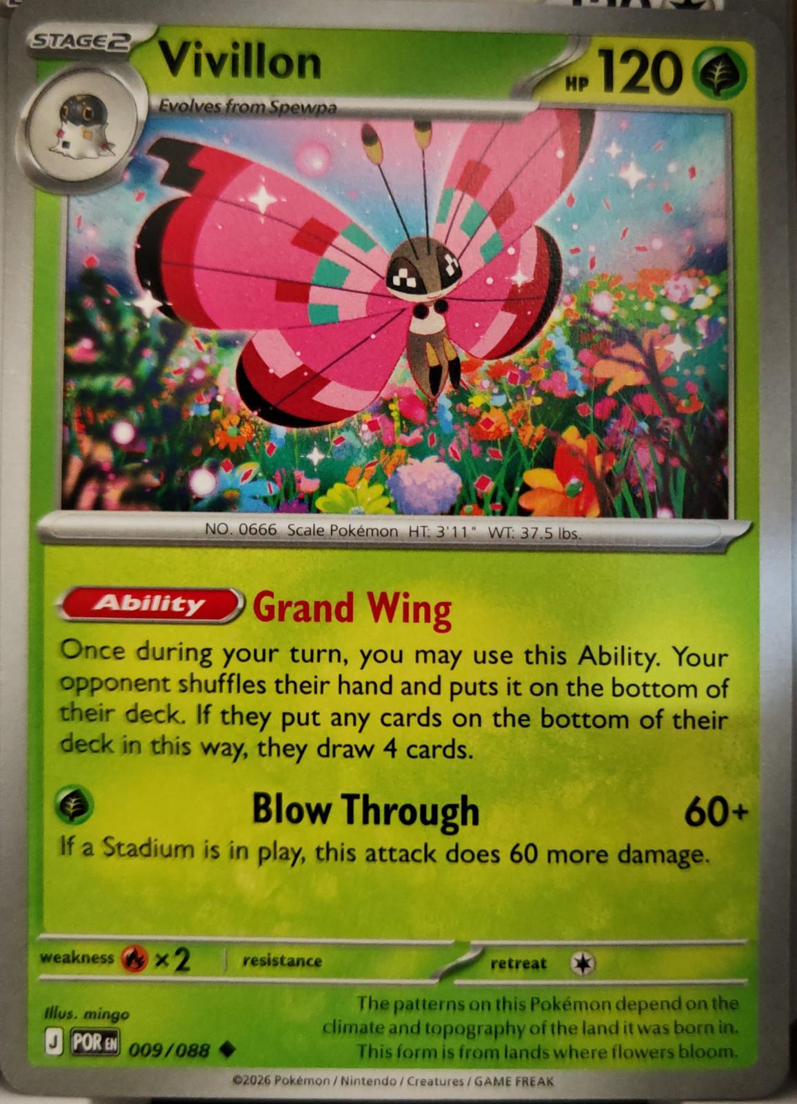 Vivillon - 009/088 - - PERFECT ORDER - Pokemon - Uncommon | AA09-65