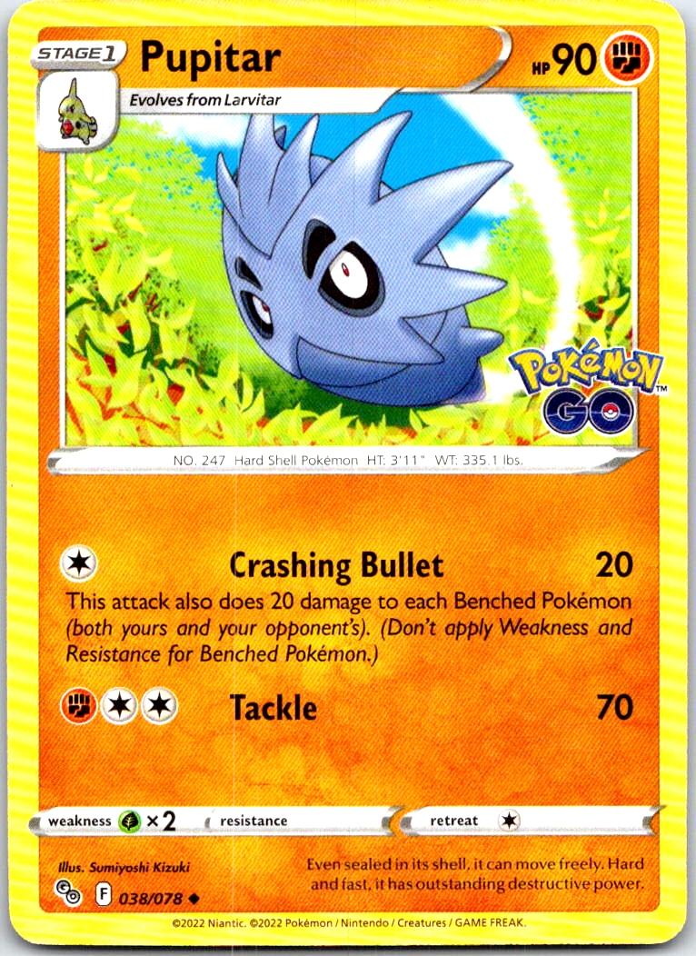 Pupitar - 038/078 - - POKEMON GO - Pokemon - Uncommon | AB53-48