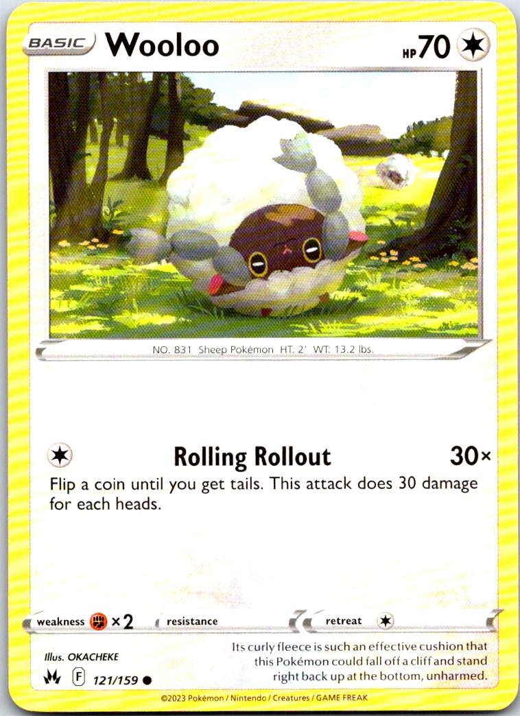 Wooloo - 121/159 - - CROWN ZENITH - Pokemon - Common | AA104-5