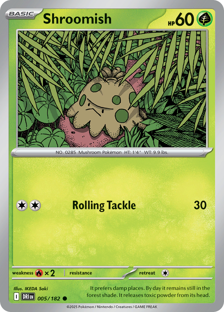 Shroomish - 005/182 - Reverse Holo - DESTINED RIVALS - Pokemon - | AA19-100