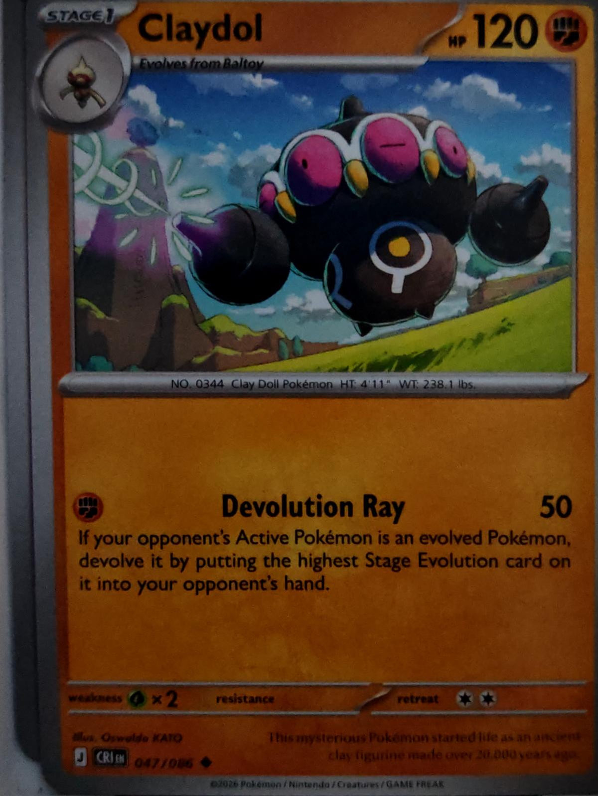 Claydol - 047/086 - - CHAOS RISING - Pokemon - Uncommon | AA64-2