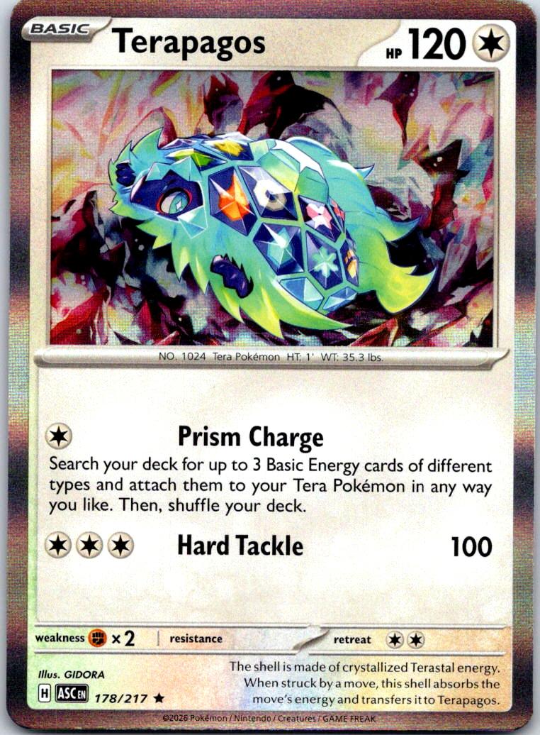 Terapagos - 178/217 - Holo - ASCENDED HEROES - Pokemon - Rare | AB06-5