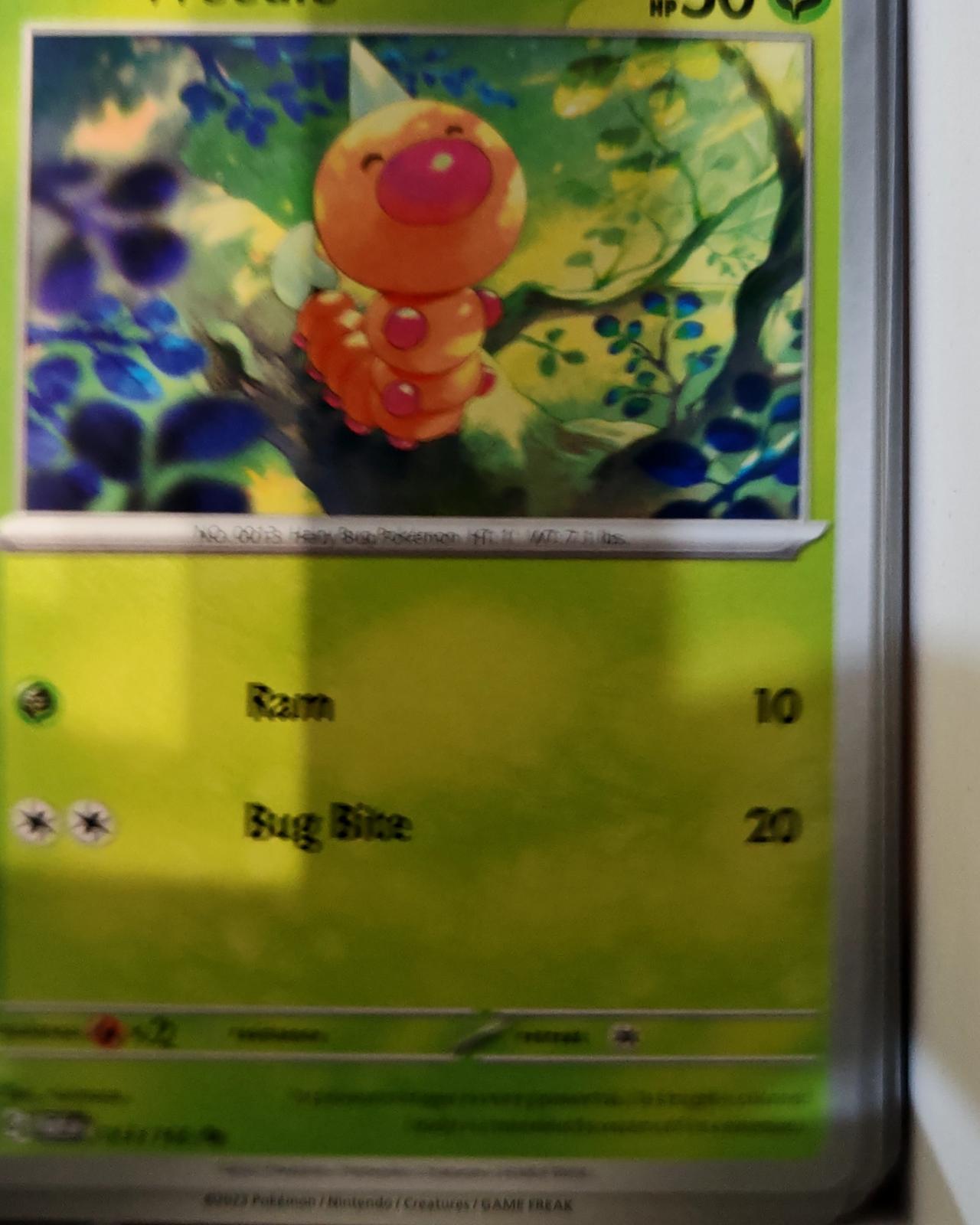 Weedle - 013/165 - - 151 - Pokemon - Common | AA74-36